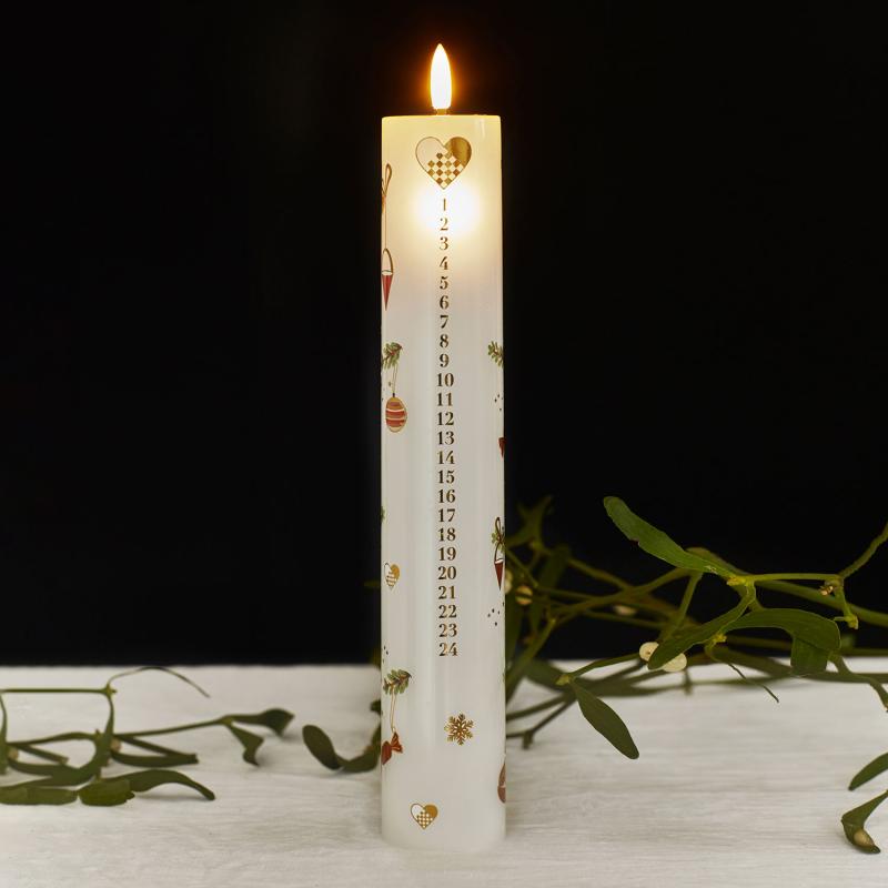 Sirius Mie Kalenderlys, Ø5xH29 cm, Hvid