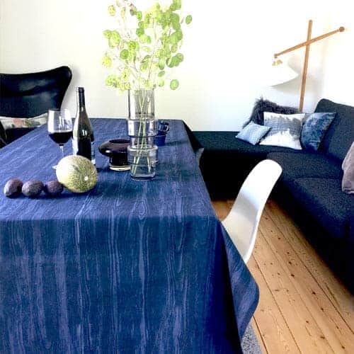 Akryldug med antiskrid – Wood Midnight – Notes by Susanne Schjerning - i metermål