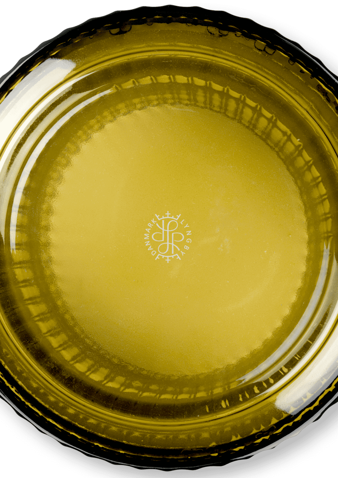 Lyngby Vase H31 cm olivengrøn mundblæst glas