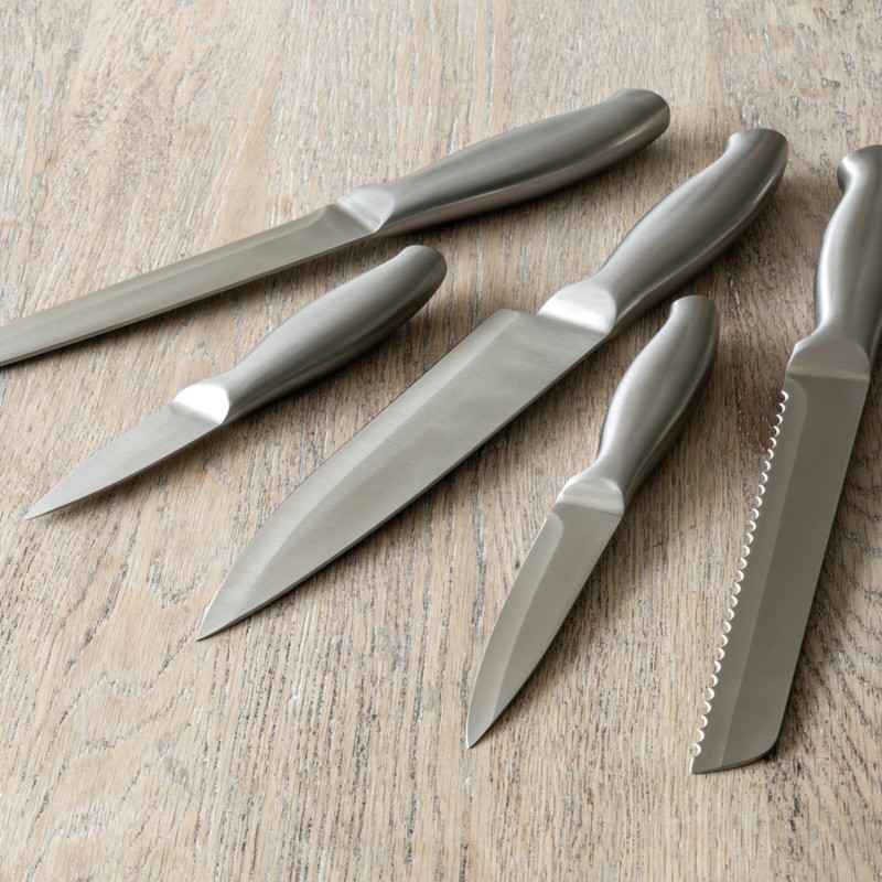 Laguiole 5 køkkenknive med knivblok i ask