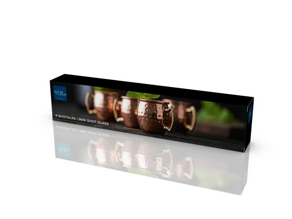 Lyngby Glas Moscow mule mini Shotglas 8 cl 4 stk. Kobber/Stål