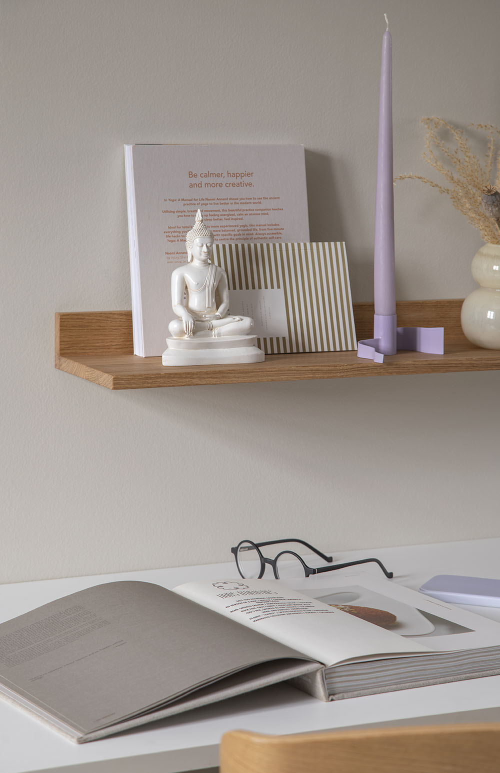 MOUD Home OAK væghylde i egetræ - 90 cm