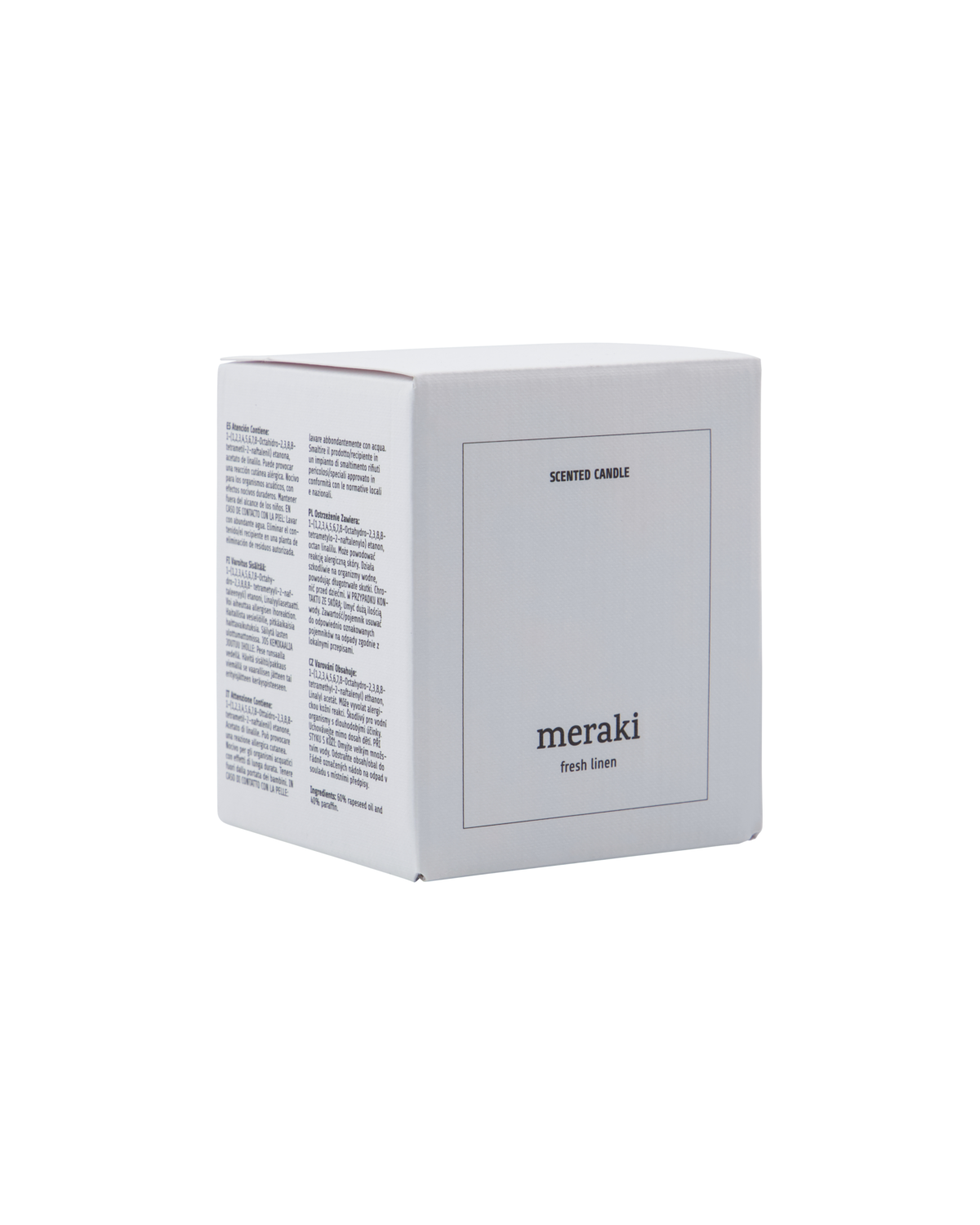 Meraki Duftlys, Fresh linen, Hvid