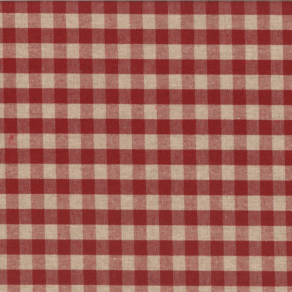 Akryldug - Rød/hvid ternet - i metermål