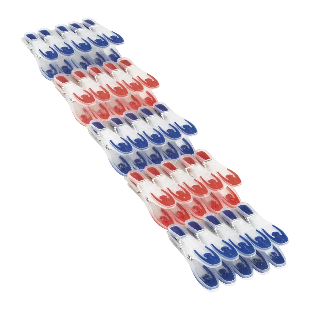 Leifheit Tøjklemmer Luksus 25stk Rød/blå