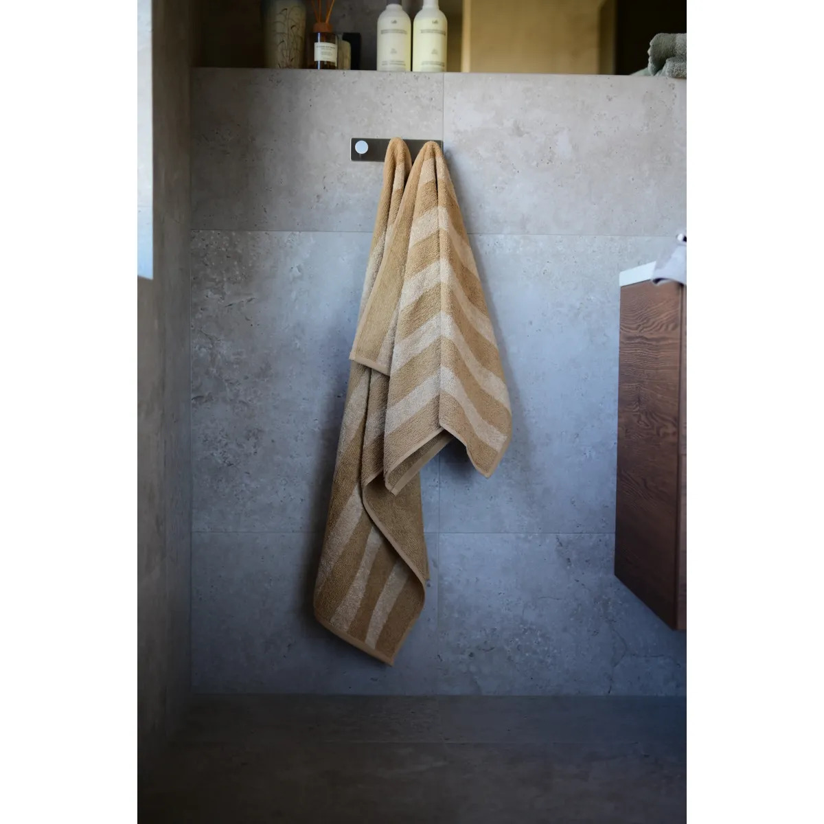 Håndklæde Stripe 50X70 Havre