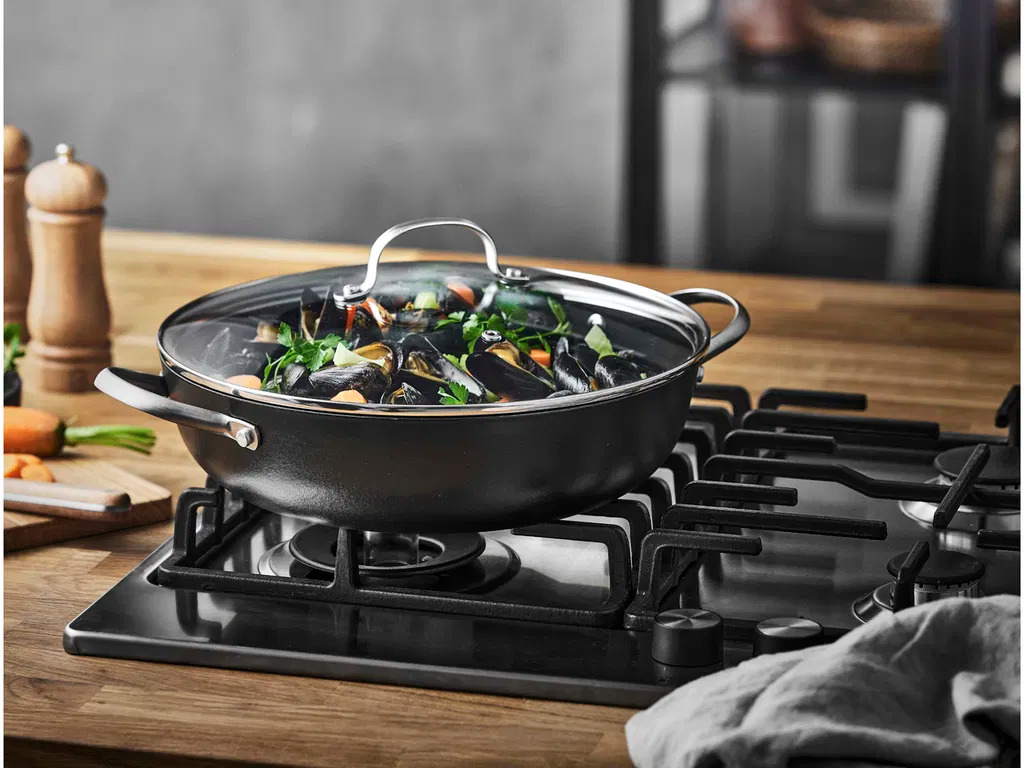 Pillivuyt Gourmet Garonne Gryde Dia 30 cm 4,7 liter Sort