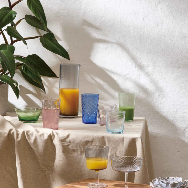 RAW Unique swirl high ball 45 cl, lyseblå