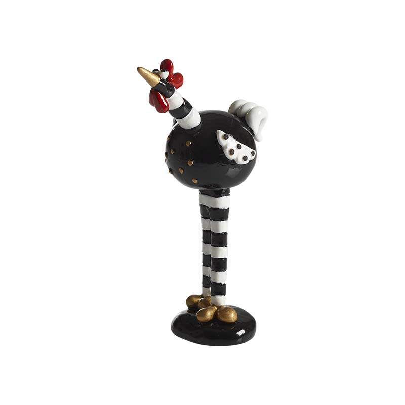 Gyllenkrok med ben, sort H.12cm