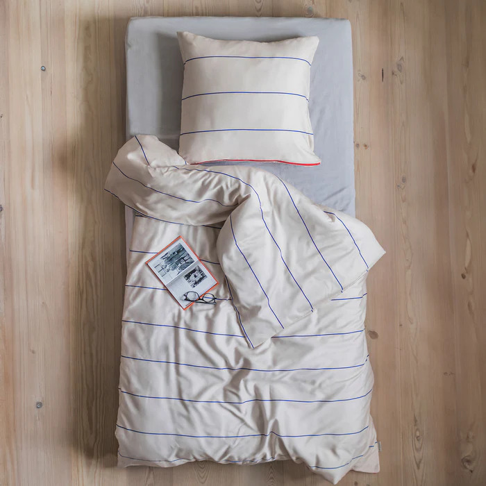 ALIGN segesæt, Cobalt / Sand, 140 x 220 cm