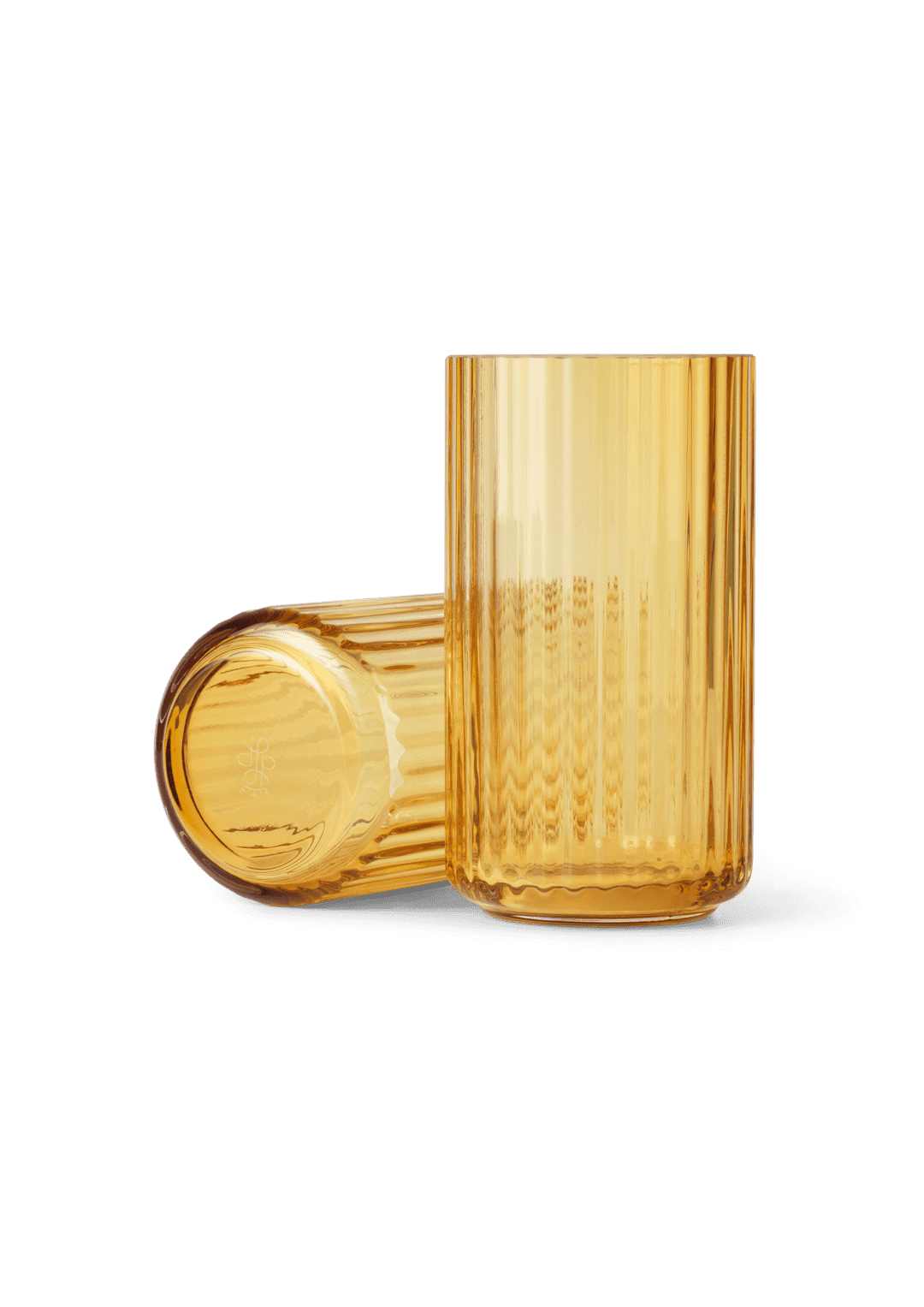 Lyngby Vase H15.5 cm Amber Mundblæst glas