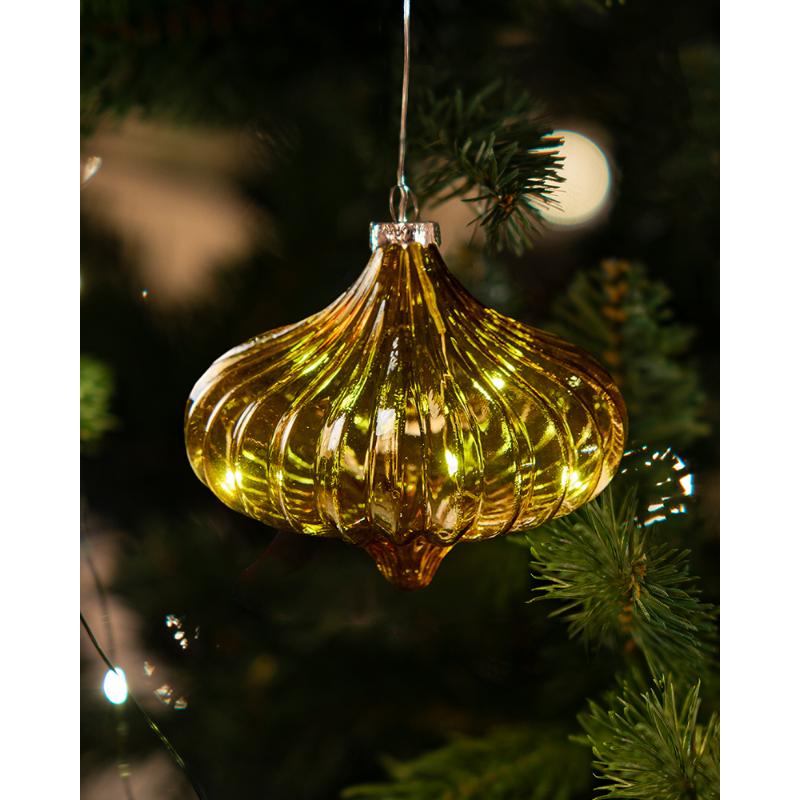 Dina Gylden Ø11 x H10 cm, 5 LED, Amber