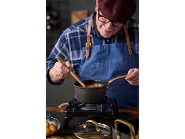 Kasserolle med glaslåg keramisk Brasserie 1,5 liter Sort non-stick