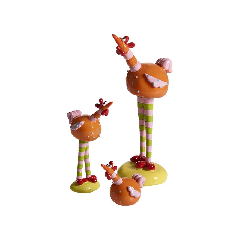 Gyllenkrok with leg, orange H.17cm