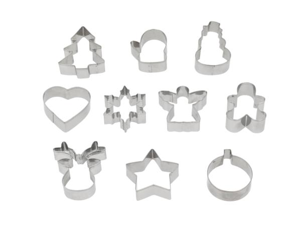 Blomsterbergs ass. forme Kageudstikker 10 stk. Stål