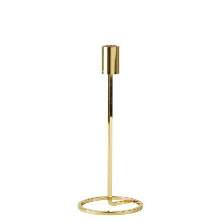 Villa Collection Lysestage 23cm Dia10cm guld Metal*