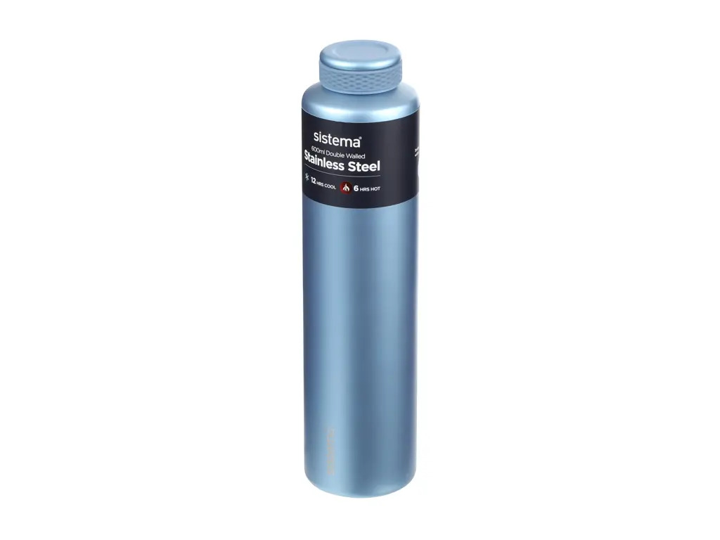 Sistema Stainless Steel 600ml, Peace Blue (lyseblå)