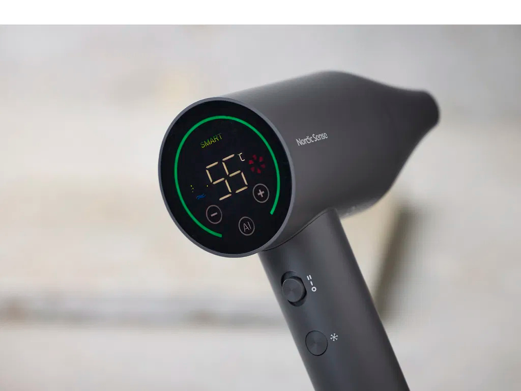 Nordic Sense AI-hårtørrer 1600 watt Grå
