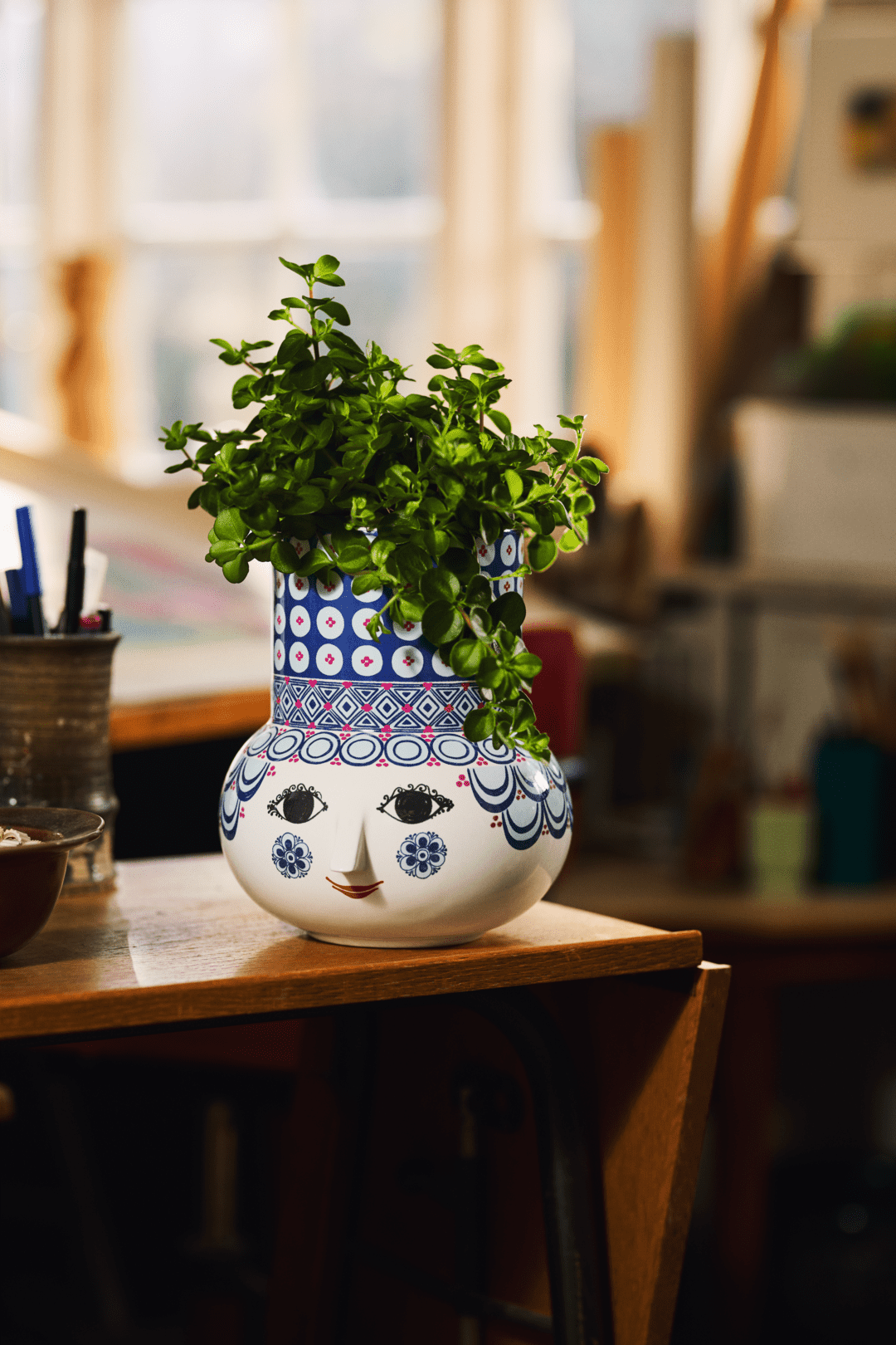 Wiinblad Olga Vase H20 cm blå