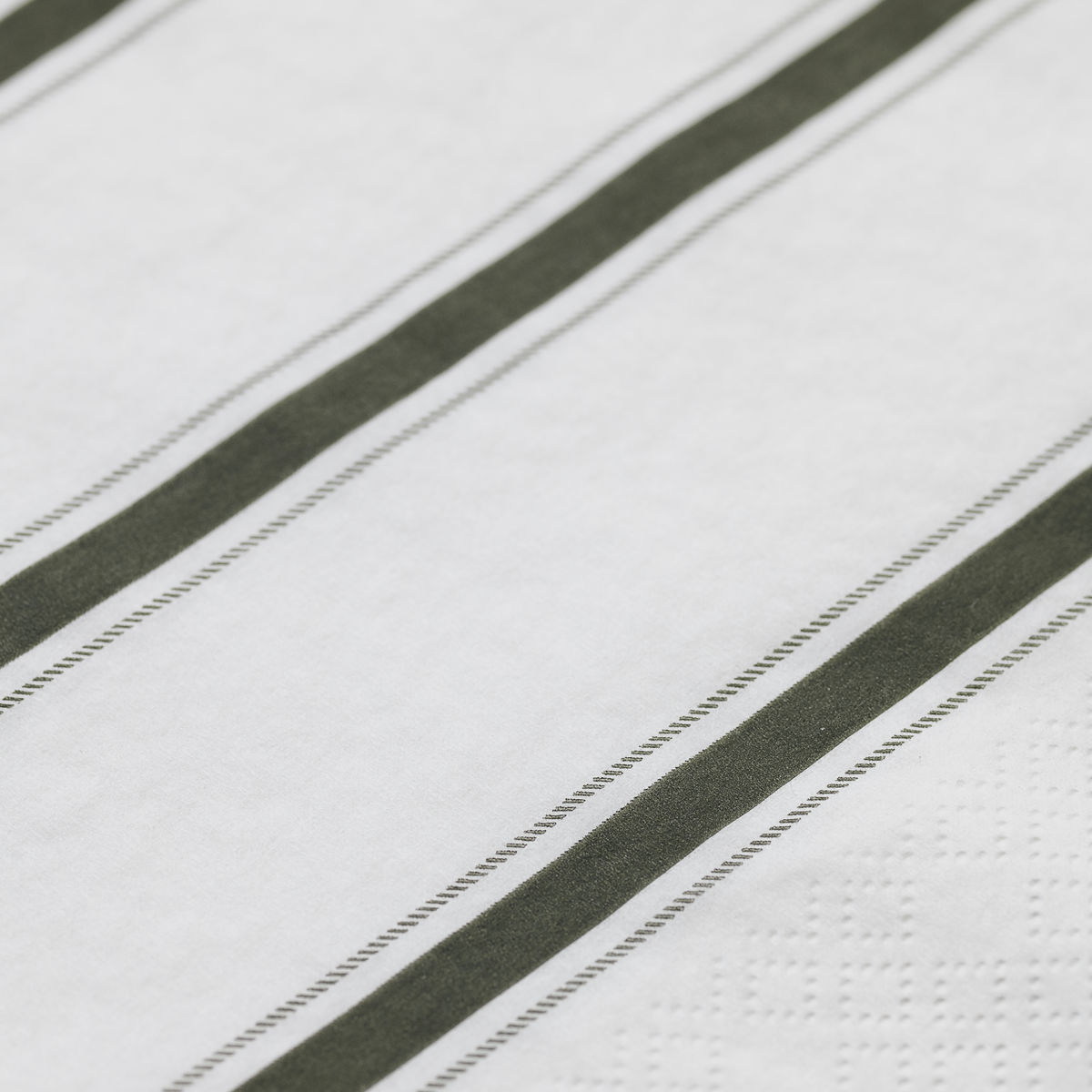 Stripe servietter, Støvet grøn*