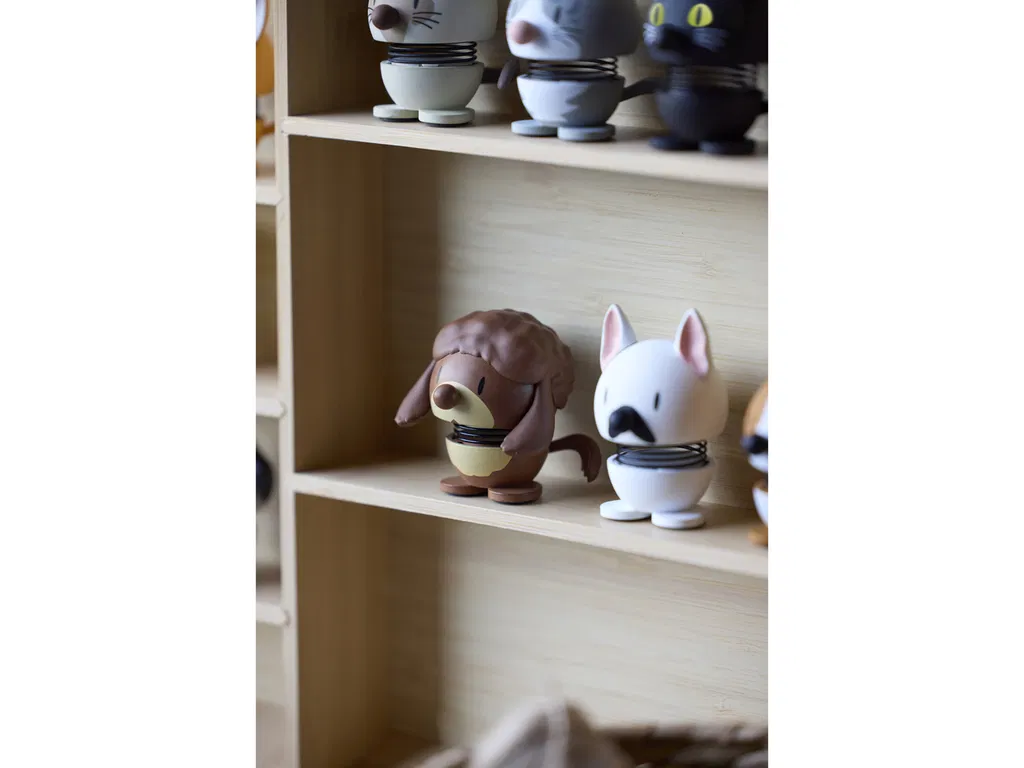 Hoptimist Fransk bulldog 4,4x3,7x6 cm, Mini, Hvid