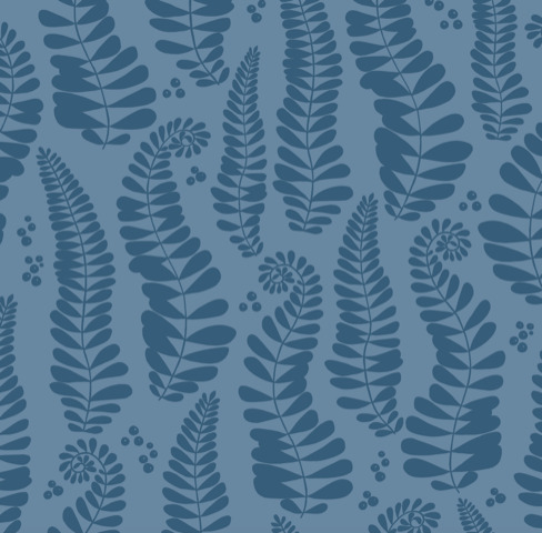 Akryldug med antiskrid – Fern Blue  – Notes by Susanne Schjerning
