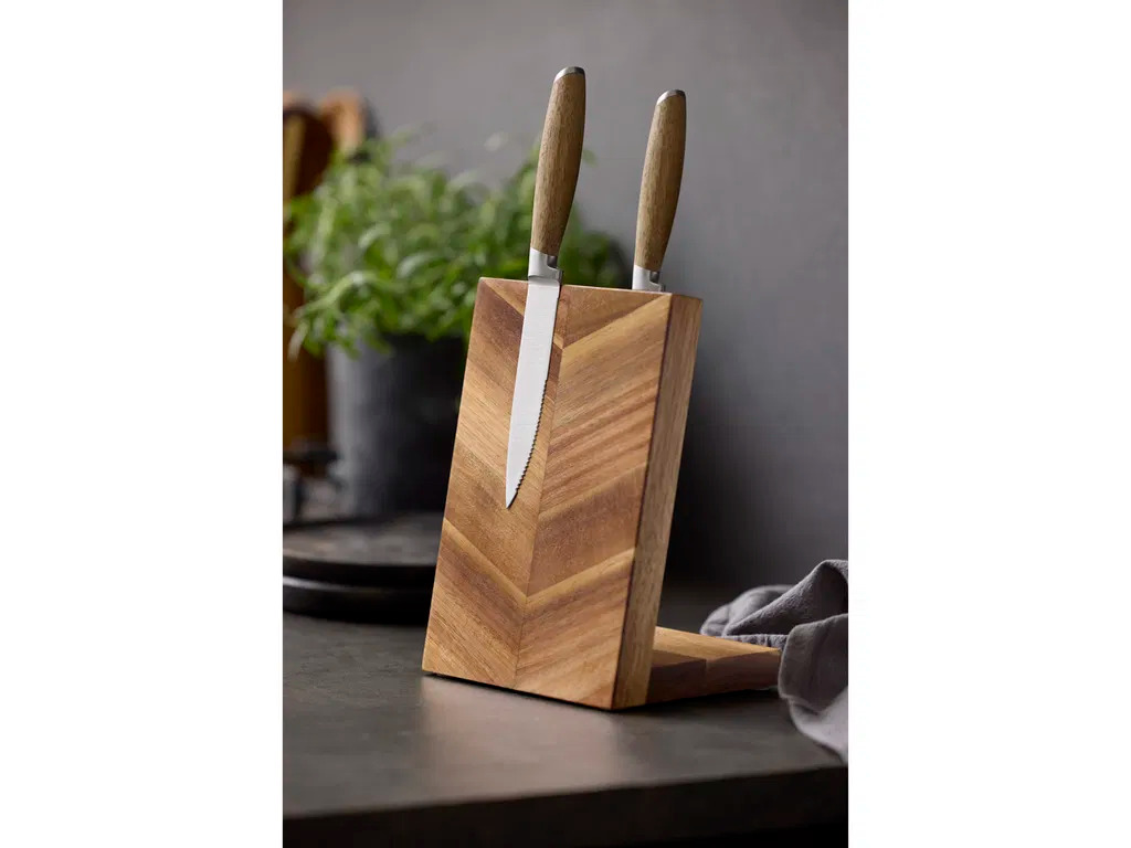Holm Knivblok magnetisk, Akacietræ