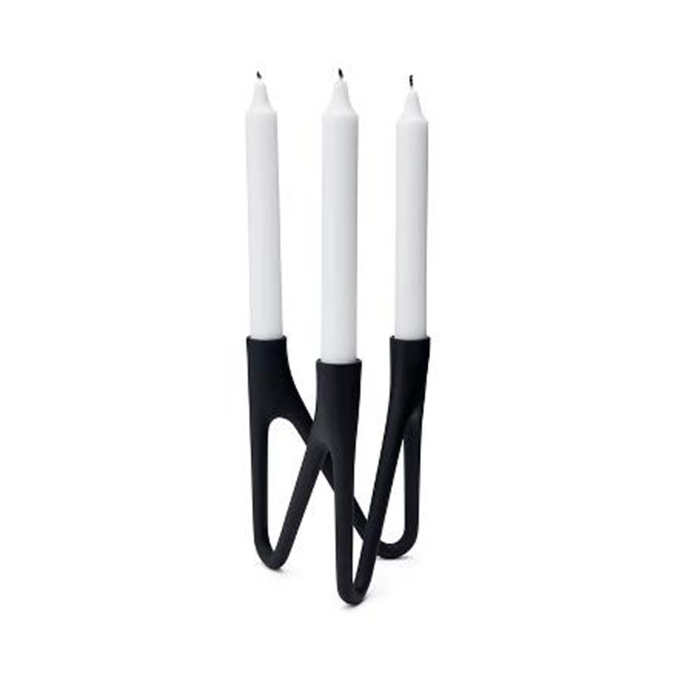 Morsø Roots Lysestage 3 arme Sort