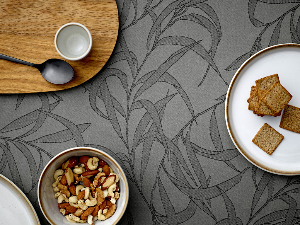 Södahl Dug Breeze damask, Ø160 cm, grey*