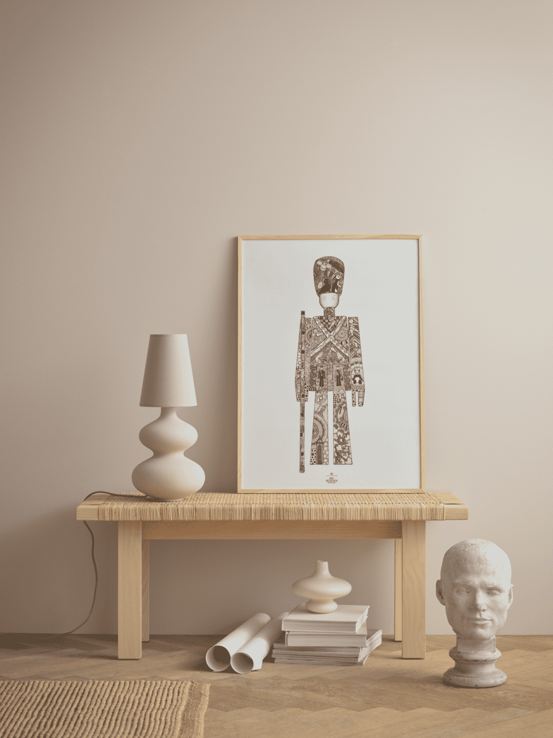 Kay Bojesen Garder plakat 50x70 cm sort/hvid