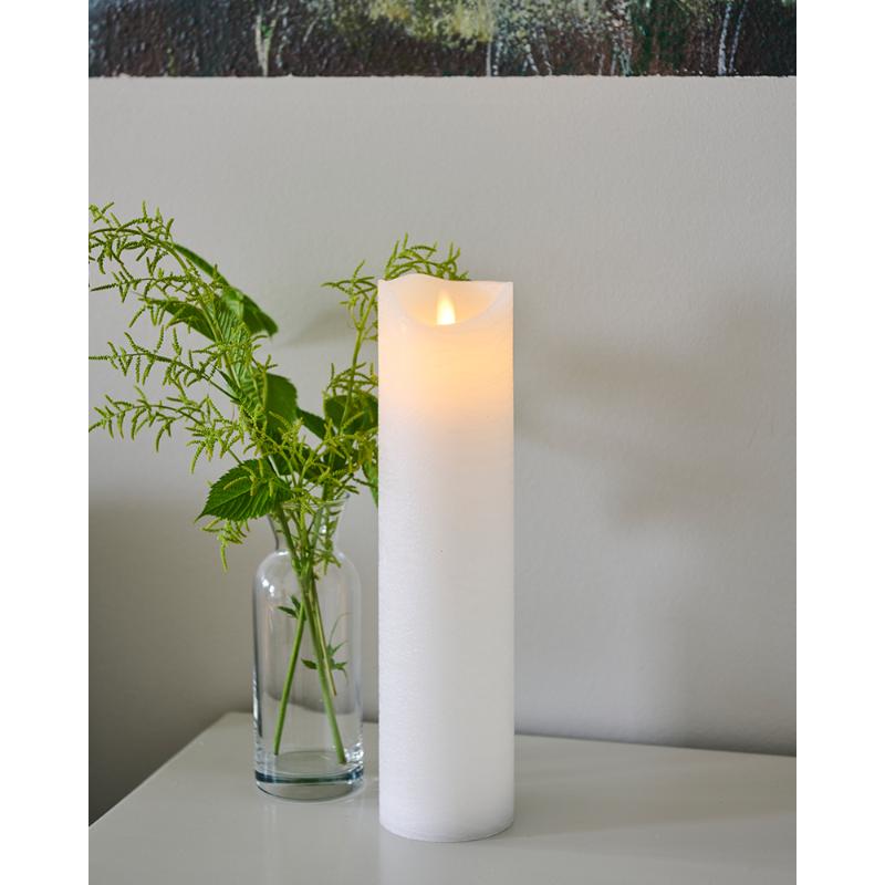 Sara Genopladelig, Ø7,5xH30cm, Hvid