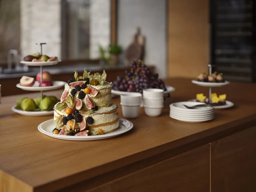 Zone Serveringsfad Eau 32 cm Offwhite Porcelæn