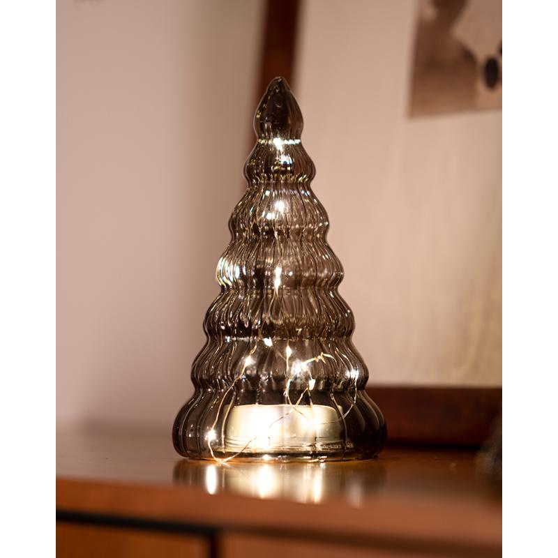 Lucy Træ H23 cm, Dark Oak, 15LED