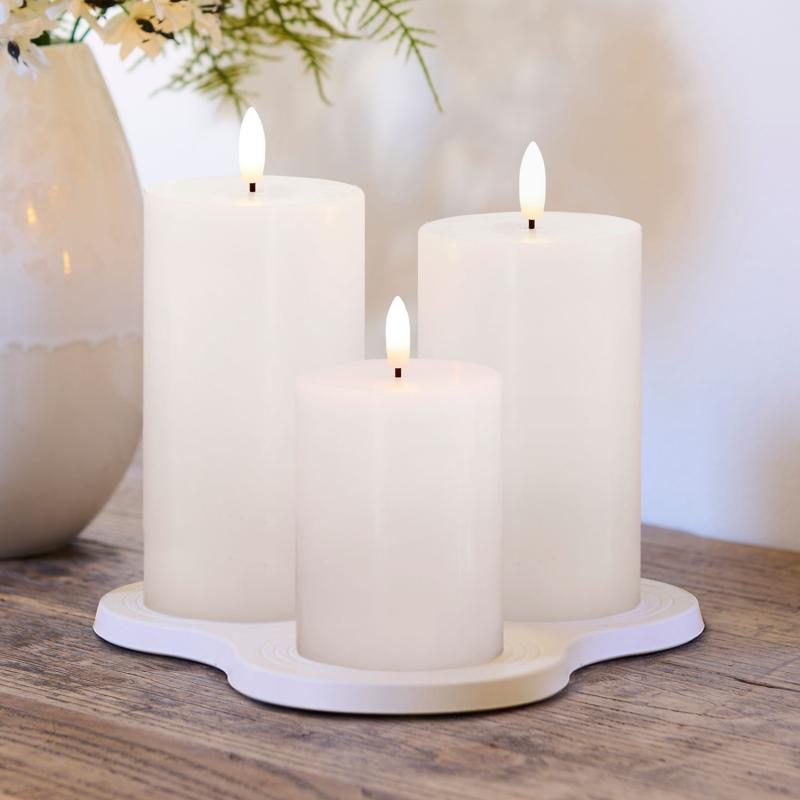 Sille Genopladelig Sæt 3 stk. Hvid + Multicharger