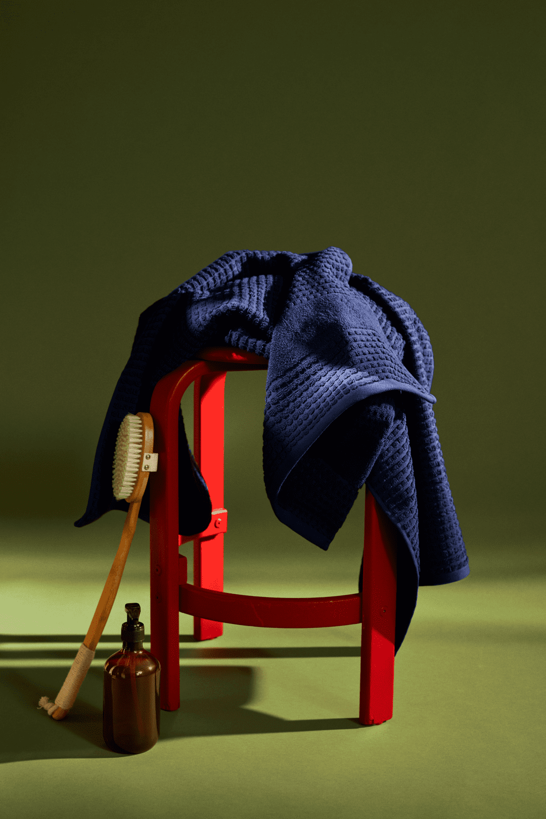 Check Håndklæde 50x100 cm marine blå