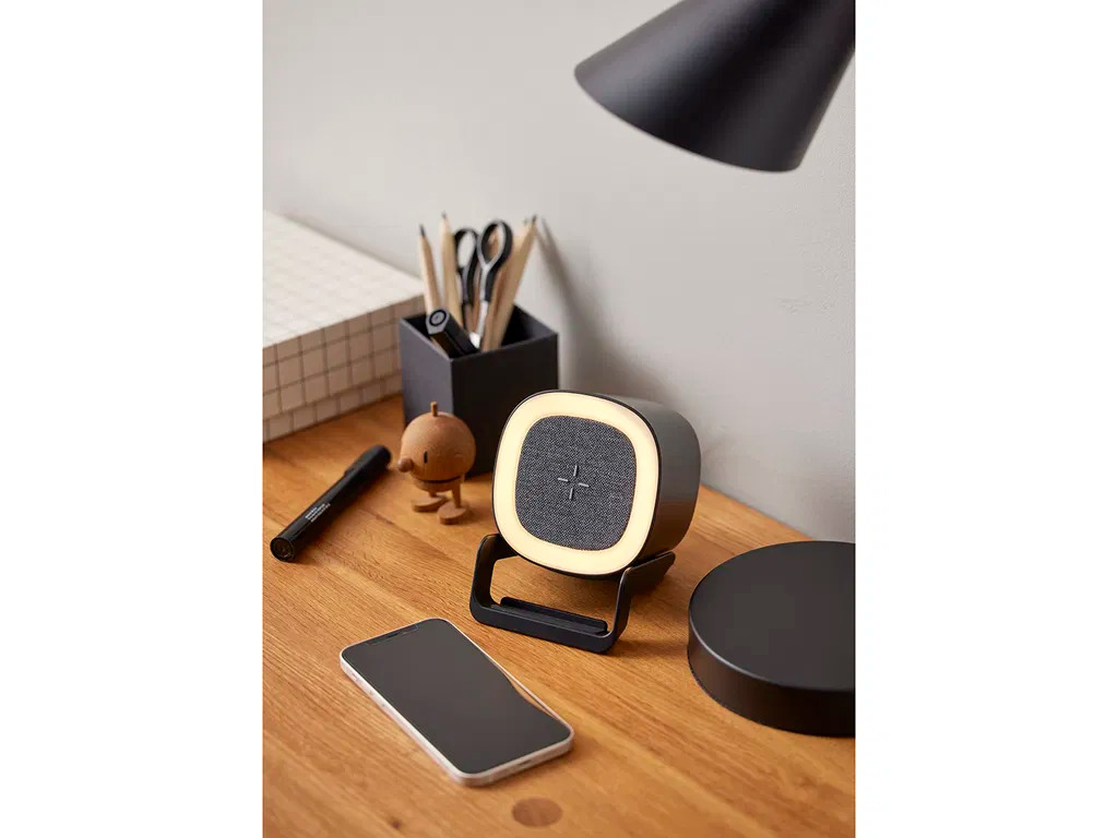 Still Højtaler med oplader og lampe, Sort