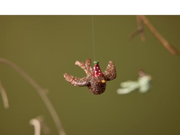 Medusa-Copenhagen Due med glimmer Ophæng Brun*