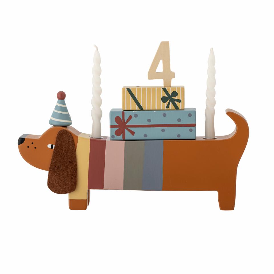 Charlie Fødselsdagsdekoration, Brun, FSC®100%, MDF