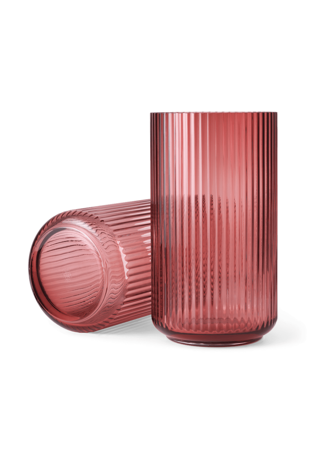 Lyngby Vase H31 cm burgundy mundblæst glas