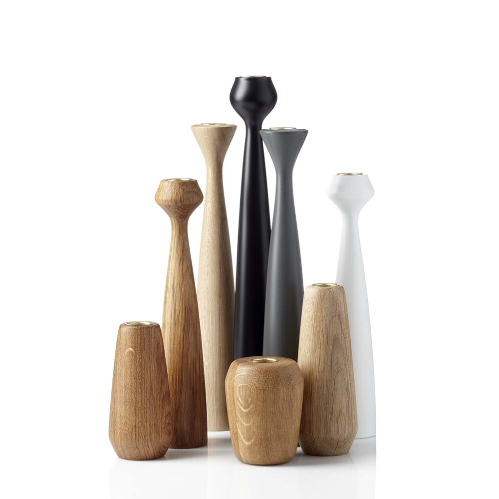 Tulip candleholder, Sort*