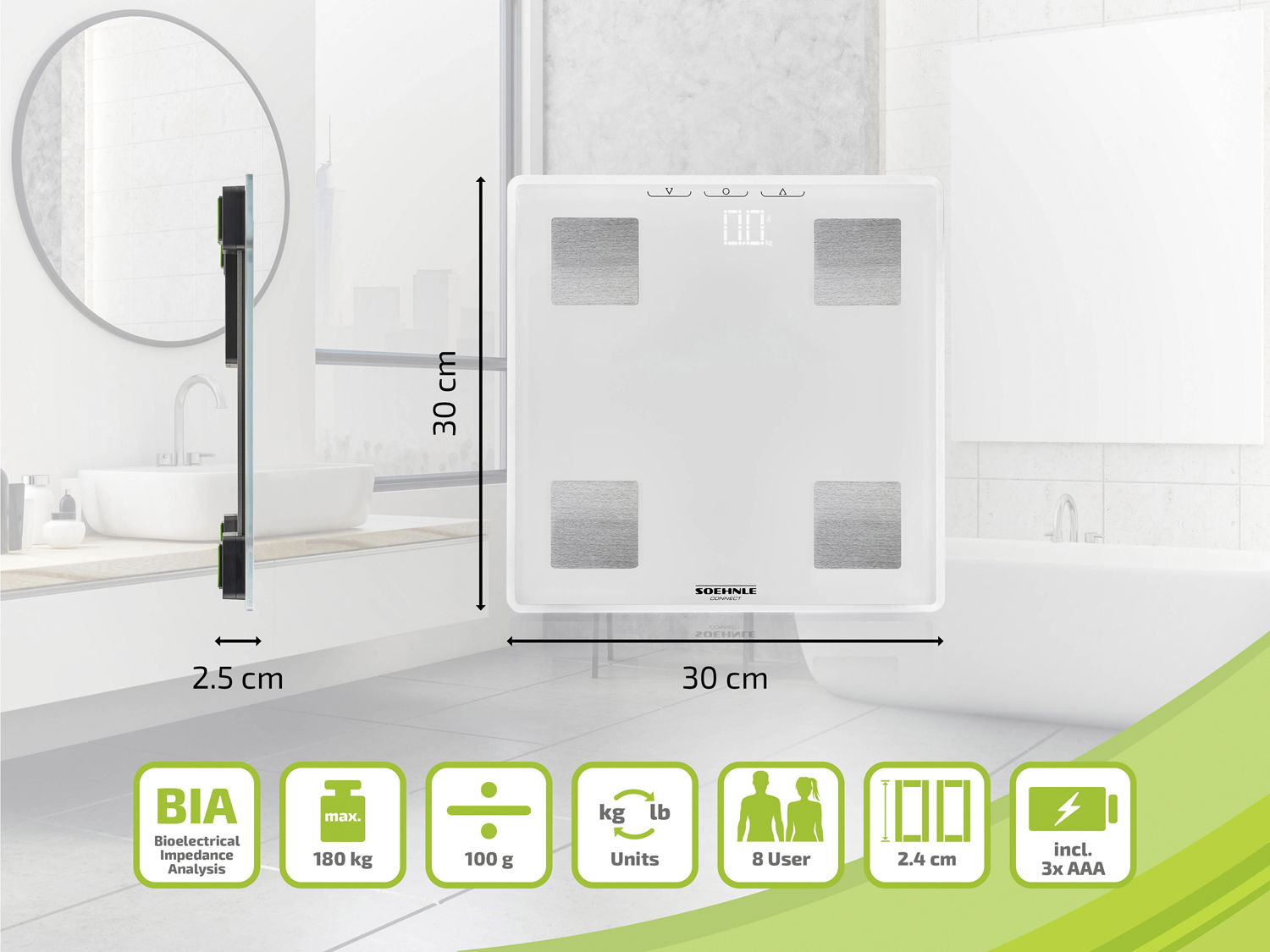 Kropsanalysevægt Shape Sense Connect Lite Hvid