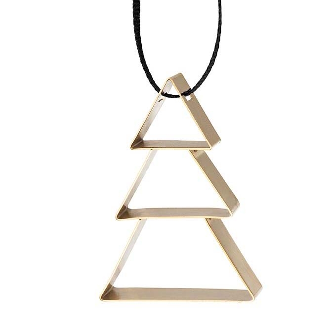 Figura ornament, juletræ, lille - messing*