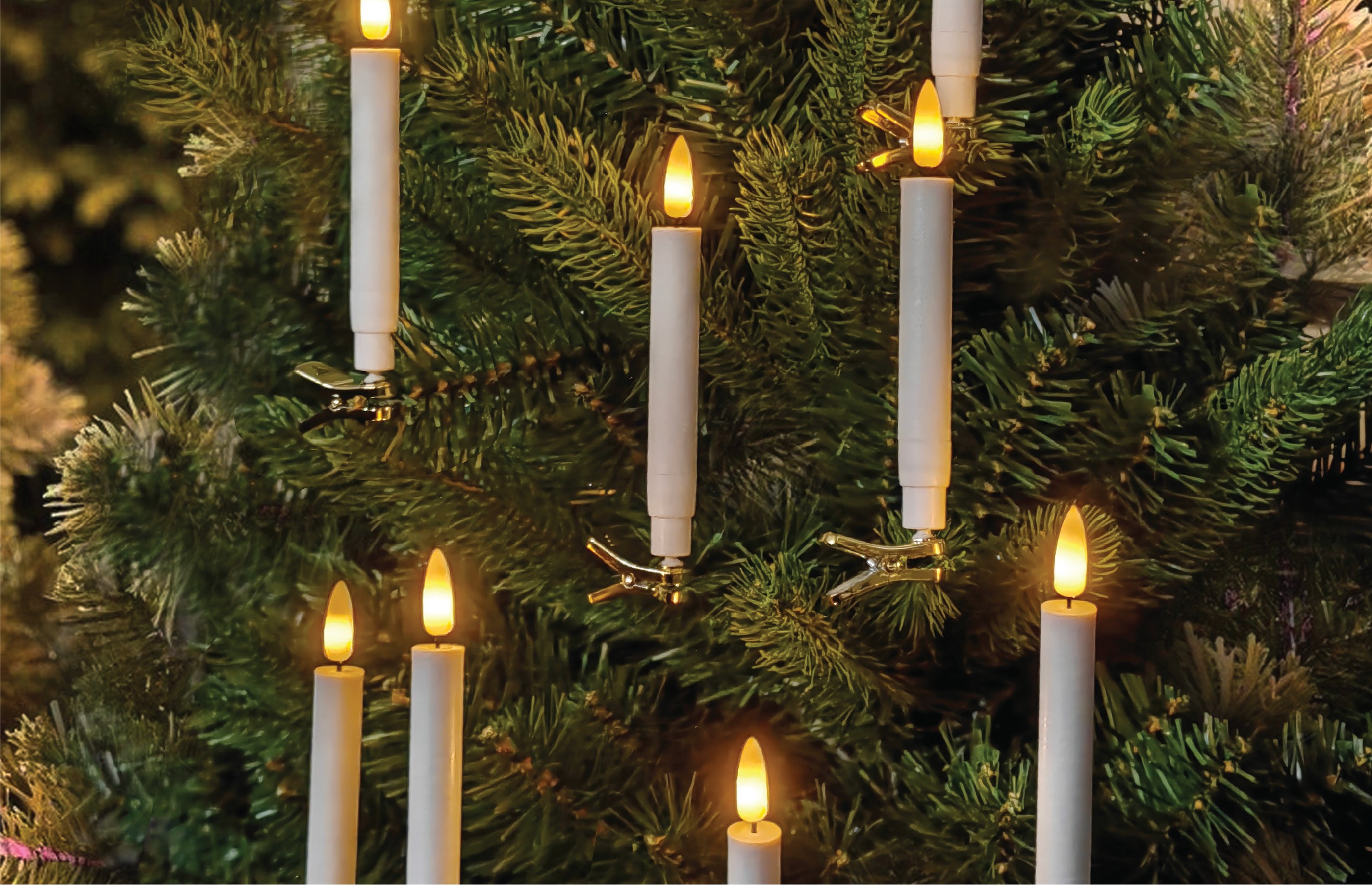 Skandi LED Juletræslys - 10 stk med fjernbetjening