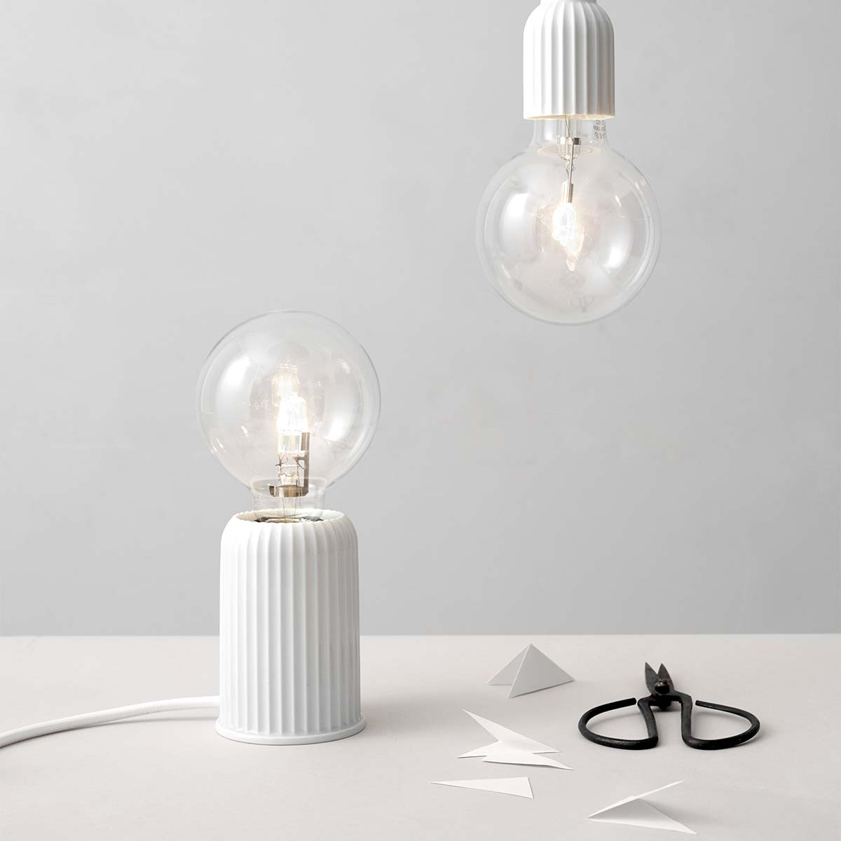 Lyngby Fitting #01 H8,7 hvid porcelæn