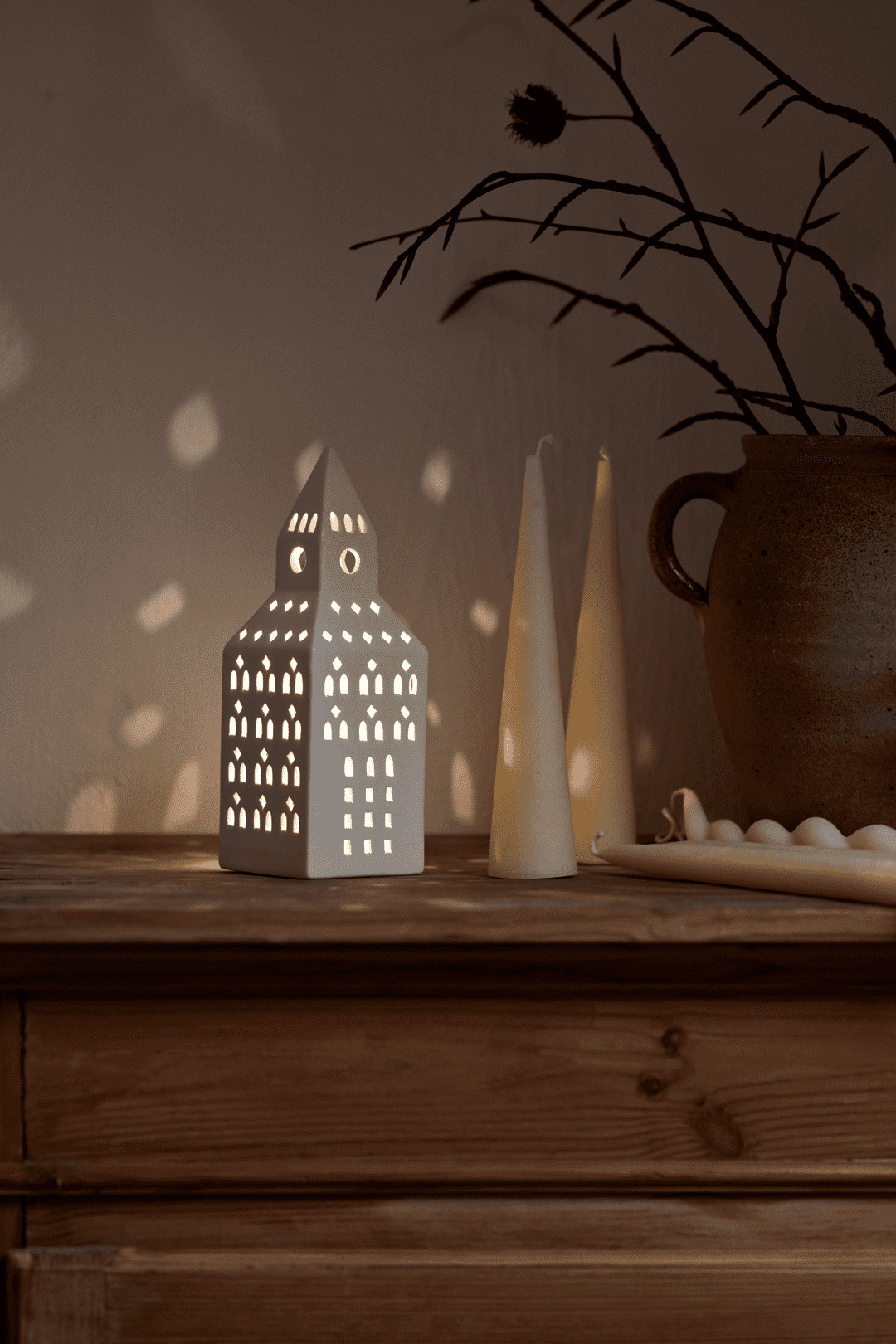 Kähler Urbania Lyshus Kirketårn H20 hvid