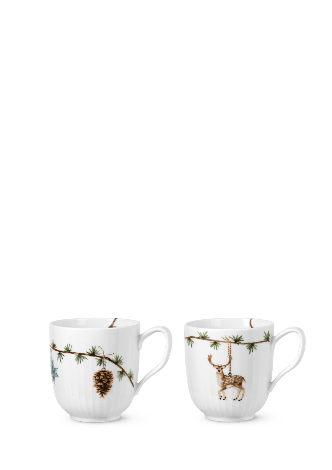 Hammershøi Christmas Krus 2020 og 2021 sampak 33 cl hvid m. deko