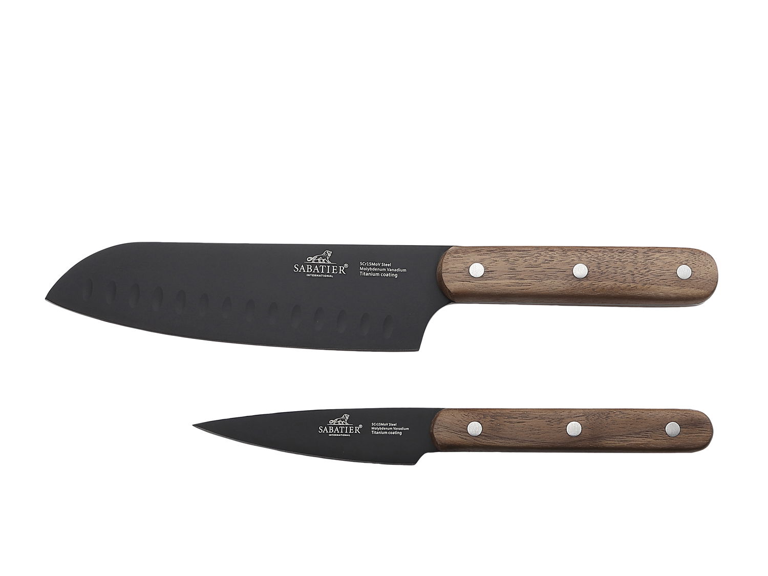 Knivsæt Phenix Walnut 2 dele Sort/valnøddetræ