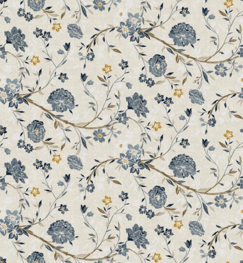 Akryldug - Deva Blå - i metermål