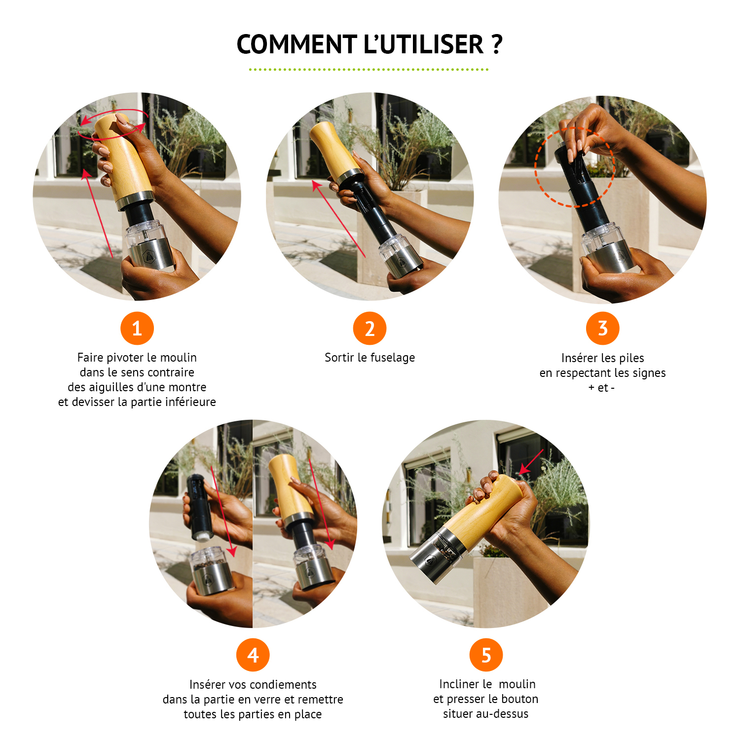 Laguiole Elektrisk Salt og Peberkværn Bambus