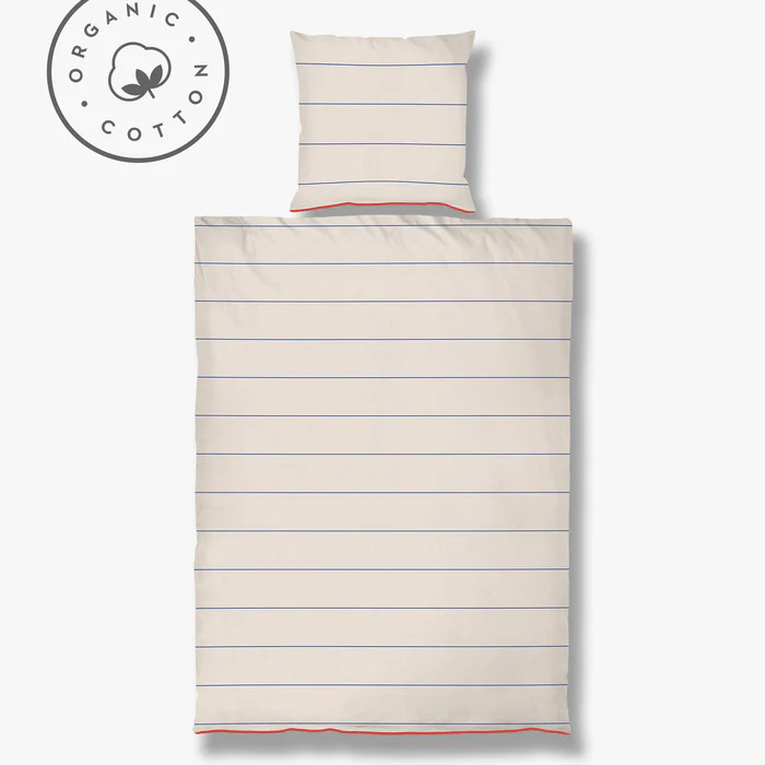 ALIGN segesæt, Cobalt / Sand, 140 x 220 cm